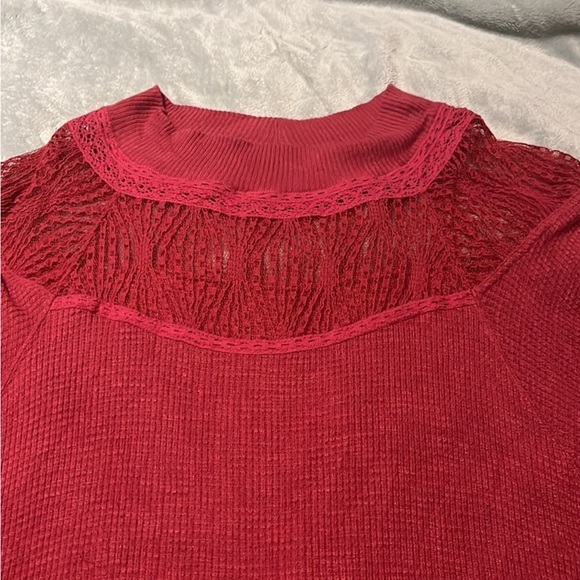 Free People Spring Valley Top Size XS Pink Lace - Picture 7 of 9